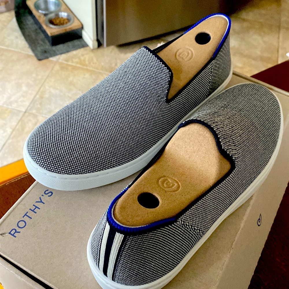New in Box Rothy’s The Original Slip on Sneaker, Anchor size 8 1/2